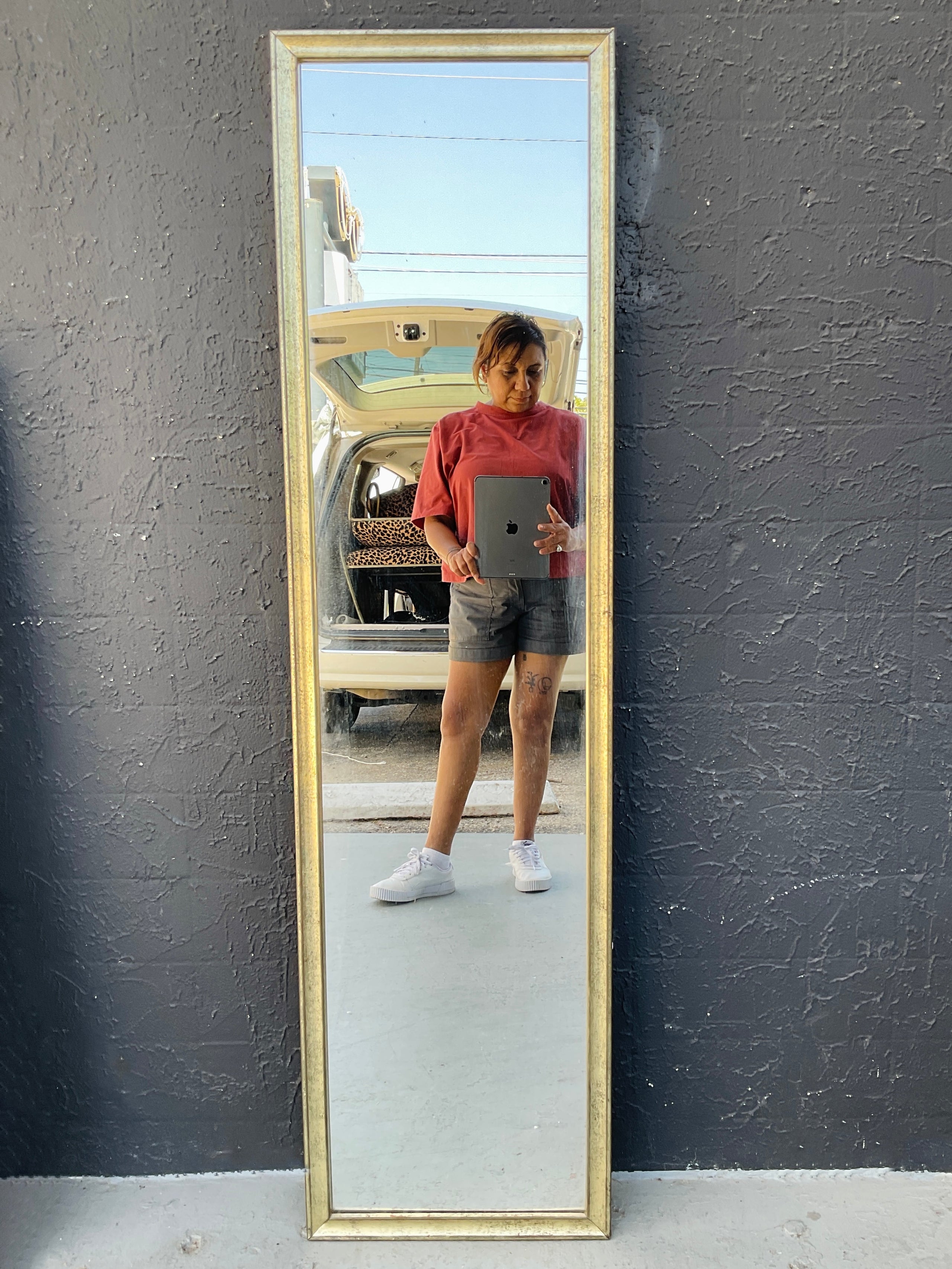 Gold Frame Floor Mirror Revival Vintage