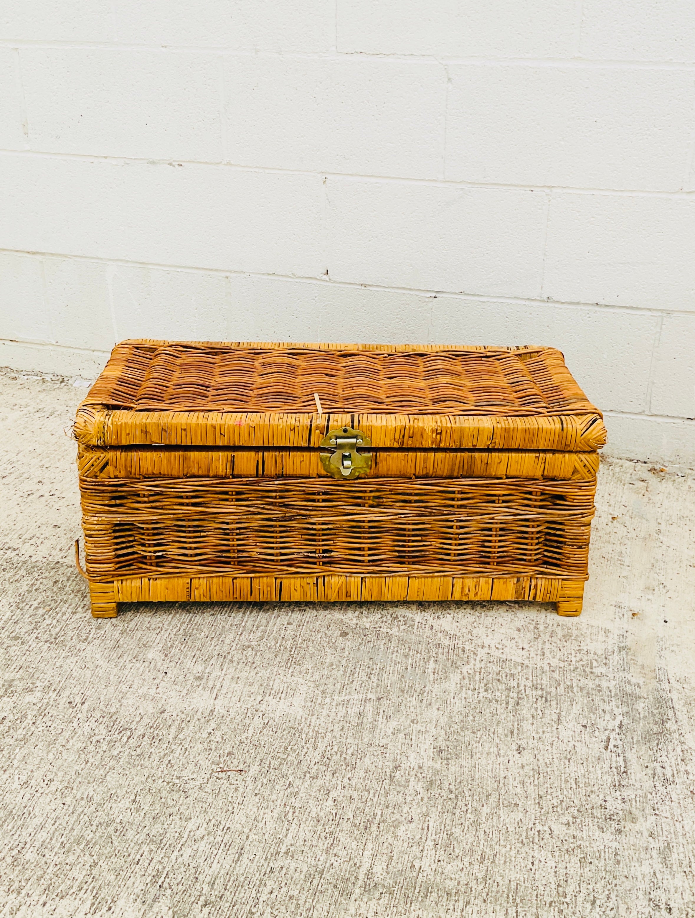 Wicker trunk blanket 2025 box